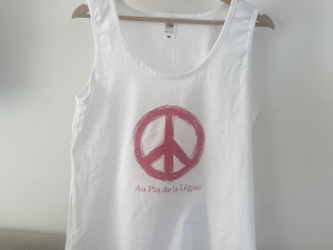 Débardeur blanc en coton pour Femmes Peace and love